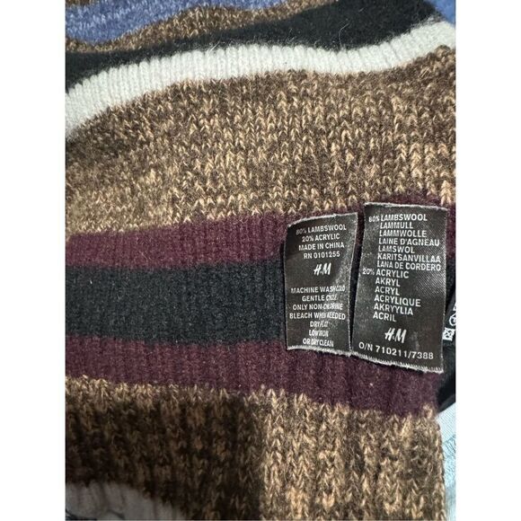 H&M multicolor lambswool blend scarf - Picture 3 of 4